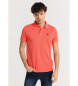 Lois Jeans Poloshirt met korte mouwen en rood geborduurd logo