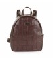 Lois Jeans Brown anti-theft backpack -23x27x11cm