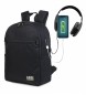 Lois Jeans Backpack with Usb 305436 -29x39x13 cm- black