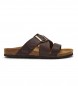 Lois Jeans Leather sandals bios brown leather buckles