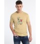Lois Jeans T-Shirt graphique à manches courtes jaune