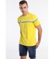 Lois Jeans T-Shirt à manches courtes rayures graphiques jaune