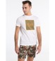 Lois Jeans T-Shirt Short Sleeve White Graphic Chest