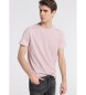 Lois Jeans T-shirt às riscas rosa