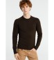 Lois Jeans Basic Sweater - Brown Box Collar