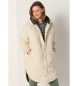 Lois Jeans Beige quilted coat with hood