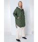 Lois Jeans Quilted coat with green hood