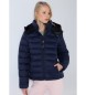 Lois Jeans Quilted Puffer coat with navy hood