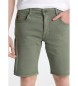 Lois Jeans Zielone szorty slim fit