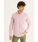 Lois Jeans Camisa bsica de linho cor-de-rosa