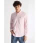 Lois Jeans Camisa de manga larga con tejido fine twill rosa