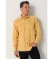 Lois Jeans Maglia a maniche lunghe in micro velluto giallo