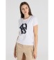 Lois Jeans Biała koszulka z logo