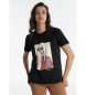 Lois Jeans Maglietta nera a maniche corte