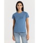 Lois Jeans Kortärmad bas-T-shirt med blå Puff-logotyp