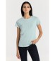 Lois Jeans T-shirt basic a maniche corte con logo Puff verde
