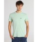 Lois Jeans T-shirt básica com bolso no peito verde
