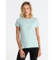 Lois Jeans Basic puff print turquoise t-shirt