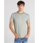 Lois Jeans T-shirt básica com textura de tecido verde