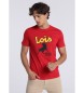 Lois Jeans T-shirt de manga curta 131952 Vermelha