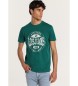 Lois Jeans T-shirt de manga curta com estampado de craquelé verde