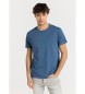 Lois Jeans T-shirt en maille overdye bleu basique