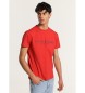 Lois Jeans Kortærmet t-shirt med grafisk lomme essential rød
