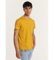 Lois Jeans T-shirt met korte mouwen en geborduurde logopatch oranje