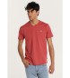 Lois Jeans T-shirt met korte mouwen en geborduurde logopatch rood