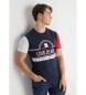 Lois Jeans Kurzärmeliges T-Shirt im kontrastierenden Vintage-Stil in Marineblau