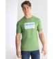 Lois Jeans Groen geborduurd dollar grafisch t-shirt met korte mouwen