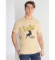 Lois Jeans T-shirt a maniche corte serigrafata gialla