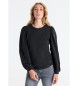 Lois Jeans T-shirt nera a maniche lunghe a sbuffo