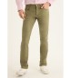 Lois Jeans Calças de ganga de corte regular - cintura média com cinco bolsos verde