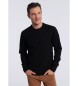 Lois Jeans Basic knitted embroidered jumper Toro black