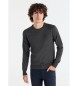 Lois Jeans Basis grijs gebreide trui