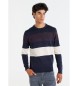 Lois Jeans Camisola com risca bicolor azul-marinho