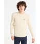 Lois Jeans Beige cable knit jumper