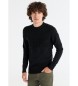 Lois Jeans Pull textur en tricot noir