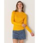 Lois Jeans Slim Fitted Pullover Raglan Sleeve żółty