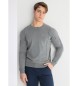 Lois Jeans Grauer Rippenstrick-Pullover