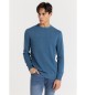 Lois Jeans Marineblauer Bubble Knitted Box Neck Pullover