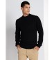 Lois Jeans LOIS JEANS - Perkins collar jumper with embossed mock pocket black