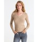 Lois Jeans Brązowy sweter z dzianiny