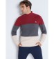 Lois Jeans Knitted jumper maroon, grey, white