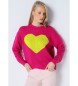 Lois Jeans Maglione Cuore Rosa