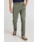 Lois Jeans Groene satijnen geweven chino broek