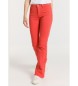 Lois Jeans Pantalon push up flare couleur - Taille moyenne 5 poches rouge