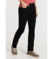 Lois Jeans Calças slim color - 5 bolsos cintura média preto