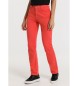Lois Jeans Ravne hlače - Kratke hlače s 5 žepi rdeče barve